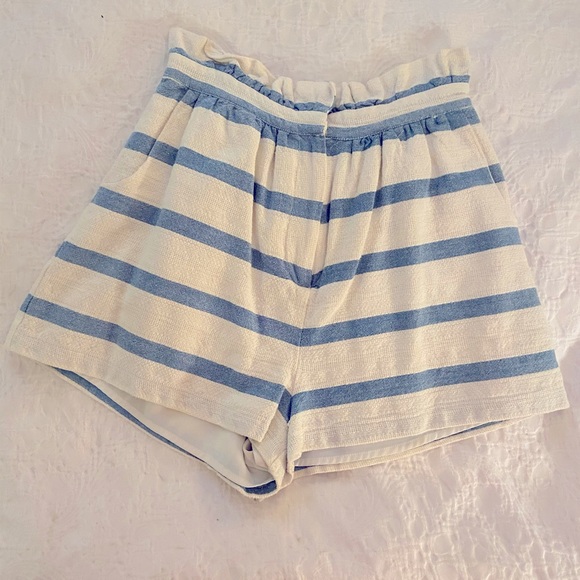 Mara Hoffman Blue/White striped high waist shorts - Picture 4 of 6